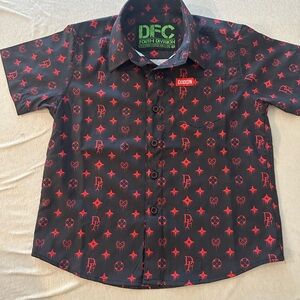 DIXXON youth red drip bougie bamboo shirt